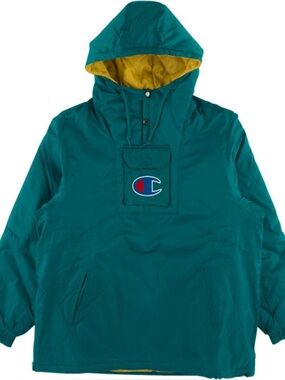 SUPREME X CHAMPION Teal Windbreaker